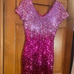 Pink Sequin Dress